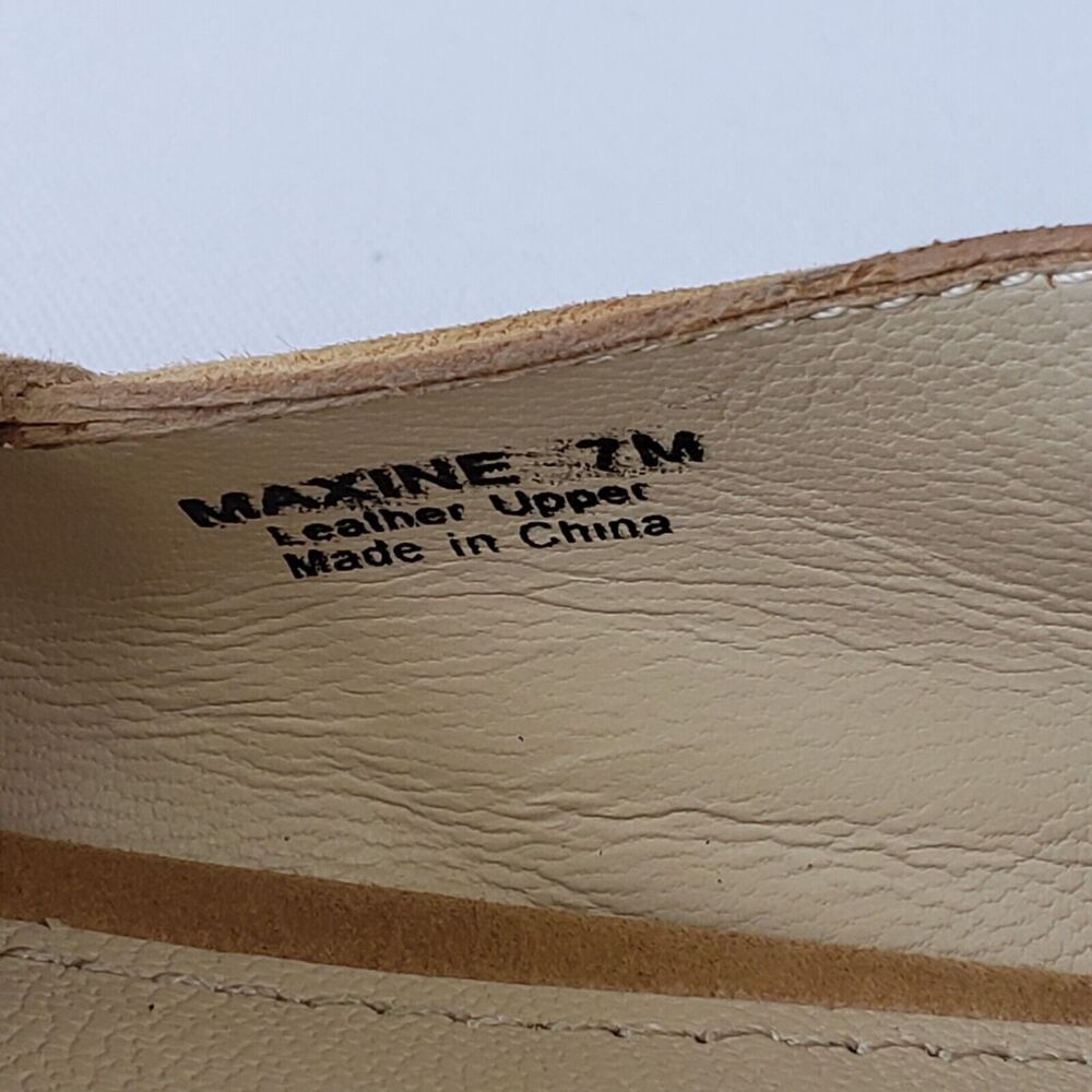 Botkier New York Womens Sz 7 Maxine Suede Tan Leather Zip Peep Toe Flats Shoes - Picture 9 of 13